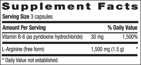 Country Life L-Arginine with B 6 200 Capsules