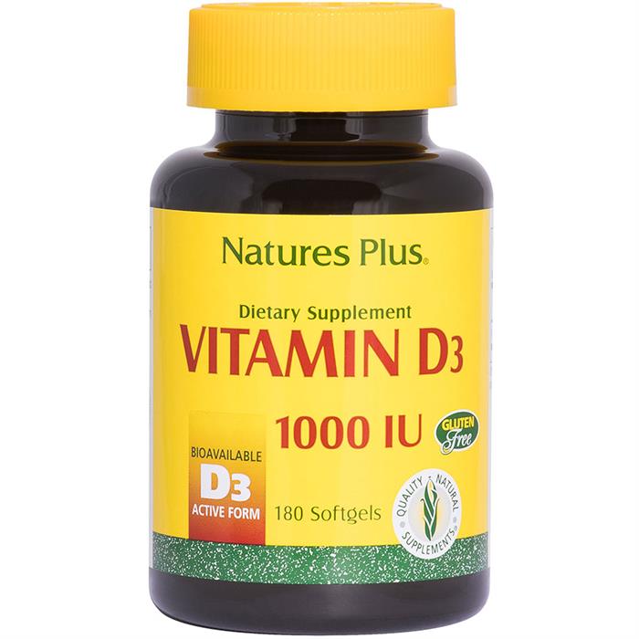 Nature S Plus Vitamin D3 1000 IU 180 Softgels