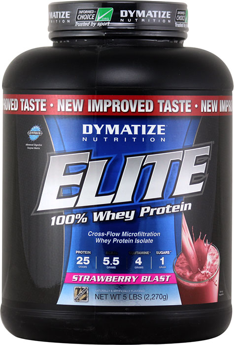 Dymatize Elite Whey Protein Isolate Strawberry Blast 5 Lb 8859