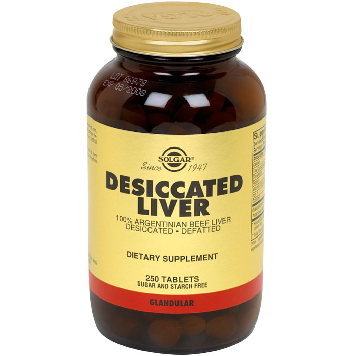 Solgar Desiccated Liver 250 Tablets