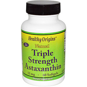 Healthy Origins Natural Triple Strength Astaxanthin 12 mg - 60 Softgels